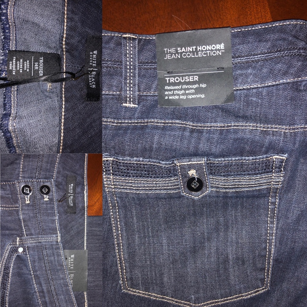 NWT WHBM TROUSER flared 80s vintage JEANS - Picture 6 of 8